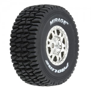 [PROLINE-RACING] 10253-10 1/16 Mirage TT F/R Tires MTD 12mm Silver Impulse (4): Mojave Grom 