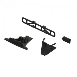 [ARRMA] ARA-1577 Lower Skid And Bumper Mount Set, Black 