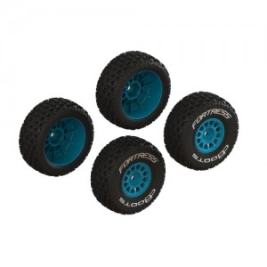 [ARRMA] ARA-1571 dBoots FORTRESS Glued Tire Set, Blue (2 Pairs) 