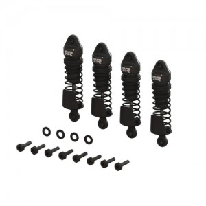 [ARRMA] ARA-1567 Aluminum Shock Set, 58mm Length, 1000 cSt Oil (4), Black: GROM 