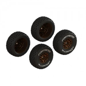 [ARRMA] ARA-2024 dBoots FORTRESS Glued Tire Set, Bronze (2 Pairs) 