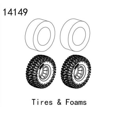[���ܼ�] YK14149 [YK HOBBY] 14149 Tire, Foam set (2) (YK4083)