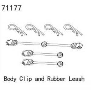 [YK HOBBY] YK71177 Body Clip and Rubber Leash 