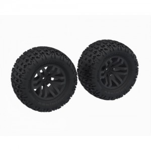 [ARRMA] ARA-1608 dBoots FORTRESS MT Tire Set Glued, Black (2) 