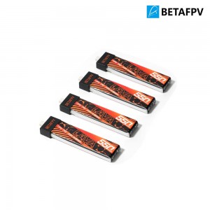 [BETAFPV] LAVA 1�� 3.8V 550mAh 75C LiHV ��Ƭ ������ ���̺�Ƽ�� ���͸� (4pcs) 