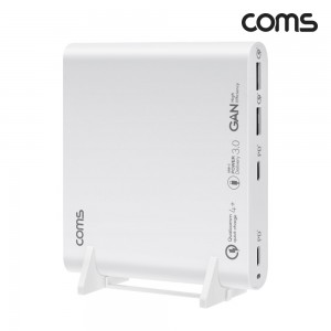 Coms 120W 4��Ʈ GaN ���� ������ USB-C PD3.0 QC4.0 CŸ�� ���̺� E-marker 100W 5A ����Ʈ�� �º��� 