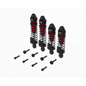 [ARRMA] ARA-2670 Shock Set, Front/Rear Assembled, TBC cSt Oil, Red (4Pcs): MINI 