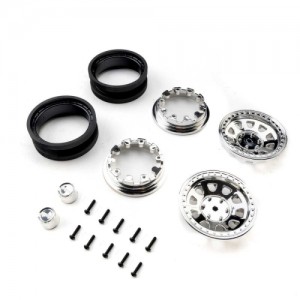 [Axial] AXI-3878 1.9 Raceline Daytona Beadlock Wheels, Chrome (2) 