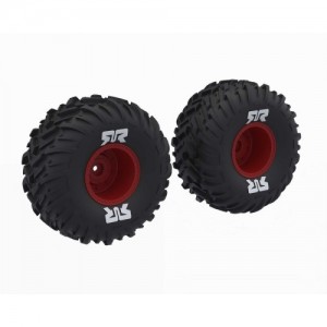 [ARRMA] ARA-2574 dBoots Cut Chevron MT Tire Set Glued - Red 14mm HEX 