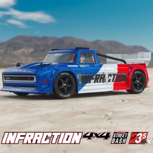 [ARRMA] 1/8 INFRACTION 223S DSC 4X4 RTR Brushless All-Road Street Bash , Blue/Red 
