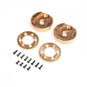 [Axial] AXI-2201 Portal Cover and Weights, Brass (122.4g,34.6g ea), AF16P: AXP8 