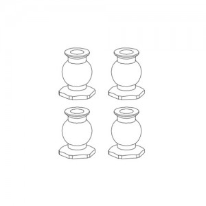 [YK HOBBY] YK26087 Pull-up ball head - hexagonal 