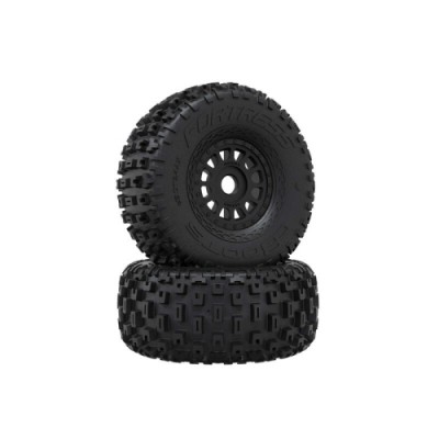 [���ܼ�] ARA-4486 [ARRMA] ARA-4486 dBOOTS FORTRESS Tire Set Glued, Black (2pcs)