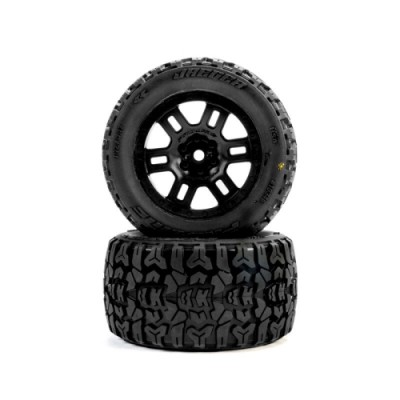 [���ܼ�] PRO1034610 [PROLINE-RACING] 10346-10 Jaeger Front/Rear MT Tires MTD 12mm Black Split Six (2): ARRMA MINI KRATON