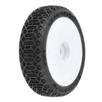 [���ܼ�] PRO1031413 [PROLINE-RACING] 10314-13 1/28 Electron 2.0 T F/R Tires Mounted 7mm White (4): Micro-B