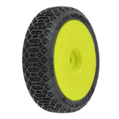 [���ܼ�] PRO1031412 [PROLINE-RACING] 10314-12 1/28 Electron 2.0 T F/R Tires Mounted 7mm Yellow (4): Micro-B