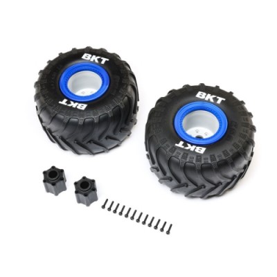 [���ܼ�] LOS-1819 [TEAM LOSI] BKT 2.6 Monster Truck Tire, Med, Premount, Blue (2): LMT 2.0