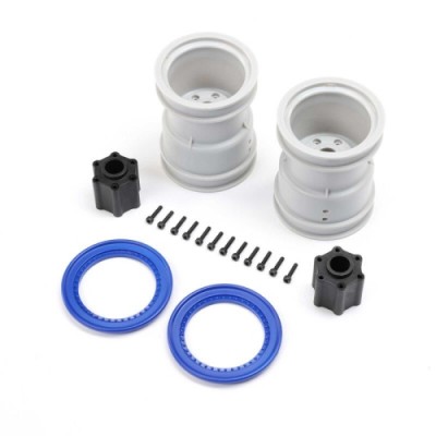 [���ܼ�] LOS-1815 [TEAM LOSI] 2.6 Wheel with Beadlock Rings, Blue (2): LMT 2.0