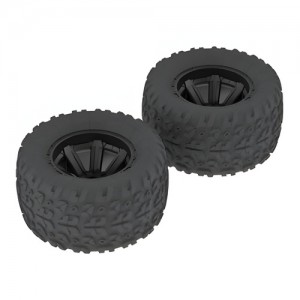 [ARRMA] AR550014 Copperhead MT Tire/Wheel Glued Black (2) 