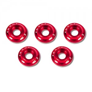 [TR] M3 ��Ʈ�� ��Ż ������ �ͻ� (����, 5����) Metal Frame Washer Set (M3.0/RED/5pcs)