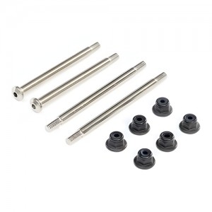 [TLR Racing] Outer Hinge Pins, 3.5mm, Electro Nickel (2): 8X 