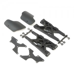 [TLR Racing] Rear Arms, Inserts, Guards (2): 8X 