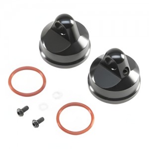 [TEAM LOSI] Shock Cap, Aluminum, Black (2): LST/2, 3XL-E 