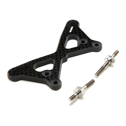 [���ܼ�] TLR334061 [TLR Racing] Carbon Front Tower 2mm w/Ti Standoffs: 22 5.0