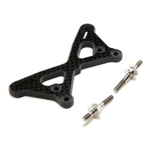 [TLR Racing] Carbon Front Tower 2mm w/Ti Standoffs: 22 5.0 