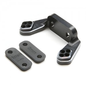[TLR Racing] Rear Camber Block, Black, w/Inserts: 22 5.0 