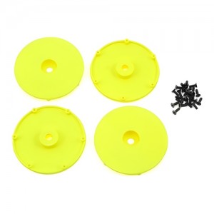 [TLR Racing] Wheel Disk, FL Yellow w/Screws (4): 22SCT/2.0 