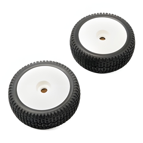 [���ܼ�] TLR45005 [TLR Racing] [1/5 ���� �� Ÿ�̾� �����Ϸ�]Premount Wheel & Tire, White (2): 5IVE-B