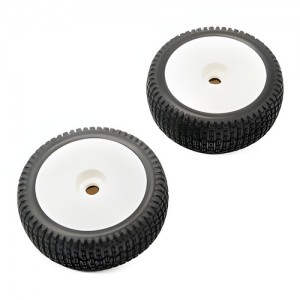 [TLR Racing] [1/5 ���� �� Ÿ�̾� �����Ϸ�]Premount Wheel & Tire, White (2): 5IVE-B 