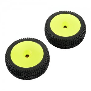 [TLR Racing] [1/5 ���� �� Ÿ�̾� �����Ϸ�]Premount Wheel & Tire, Yellow (2): 5IVE-B 