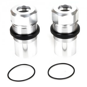 [TEAM LOSI] Fr/Rr Shock Body, Cap, AL, Slvr(2): (Monster Truck XL) 