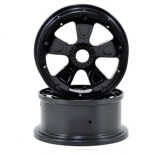 [���ܼ�] LOS45005 [TEAM LOSI] Losi Desert Buggy XL Wheel Set w/Beadlocks (Black/Red) (2)