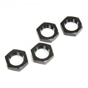 [TEAM LOSI] Wheel Nuts, Black (4): 5ive-T 2.0 