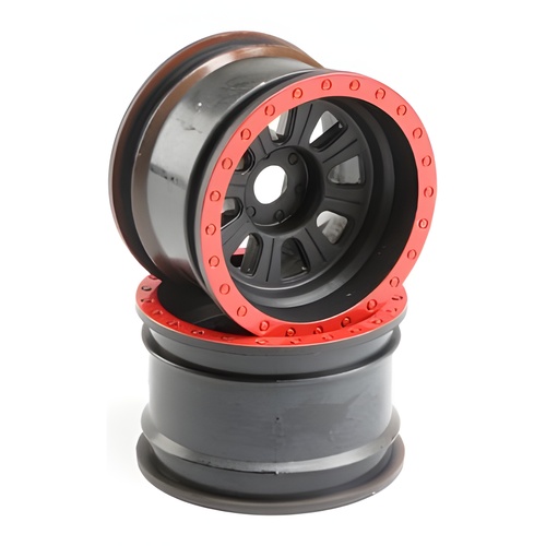 [���ܼ�] LOS45028 [TEAM LOSI] Wheel, Black (2): Super Rock Rey