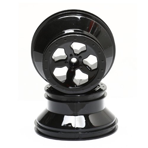 [���ܼ�] LOSB7045 [TEAM LOSI] [Team Losi] Wheel Set, Black Chrome (2)