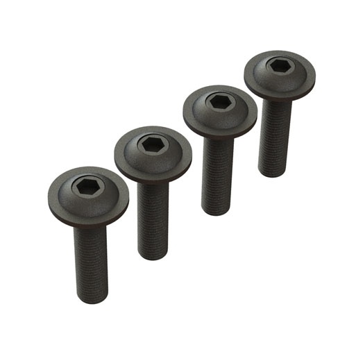 [���ܼ�] ARA727412 [ARRMA] BUTTON HEAD SCREW FLANGED M4x18mm (4pcs)