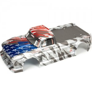 [ARRMA] INFRACTION 6S BLX PAINTED DECALED TRIMMED BODY (SILVER/RED) 