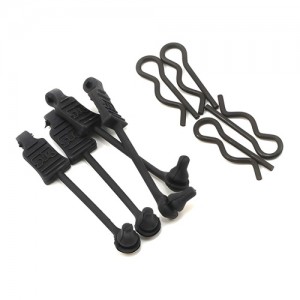 [ARRMA] AR390178 Body Clip Retainer 1/8 Scale Black (4) 