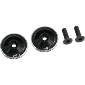[HOT RACING] Hot Racing AON40U01 Black large Wing Button Aluminum (2) 