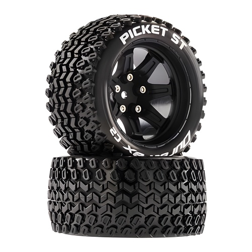 [���ܼ�] DTXC5202 [DURATRAX] Duratrax Picket ST 2.8 Mounted Black 14mm Hex (2)