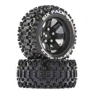 [DURATRAX] Duratrax Six Pack ST 2.8 Mounted Black 14mm Hex (2) 