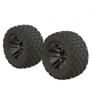 [ARRMA] DBOOTS FORTRESS MT TIRE SET GLUED (GUN METAL) (2PCS) 