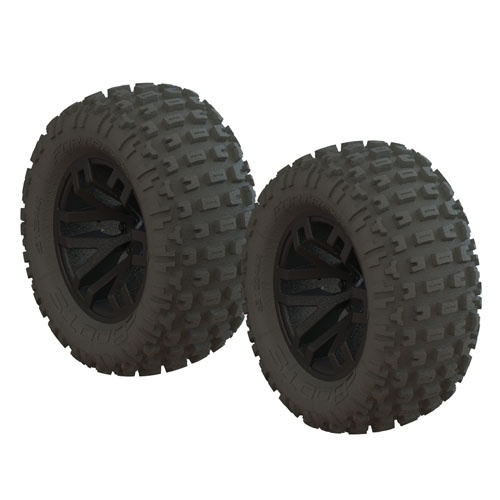 [���ܼ�] ARAC9632 [ARRMA] AR550044 dBoots Fortress MT Tire Set Glued Blk (2)