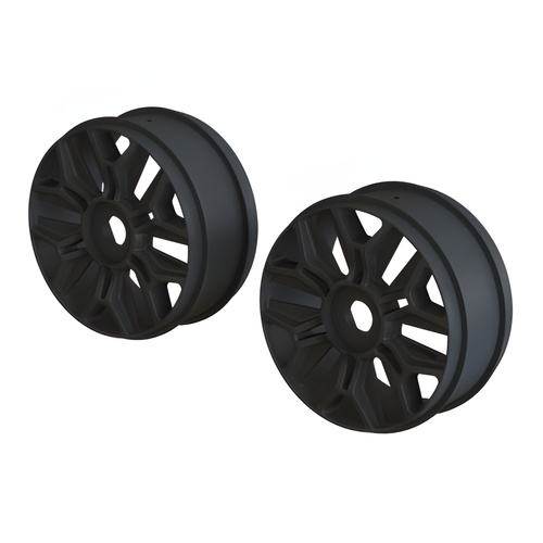 [���ܼ�] ARA510120 [ARRMA] 1/8 Buggy Wheel, Black (2) (ARA510120)