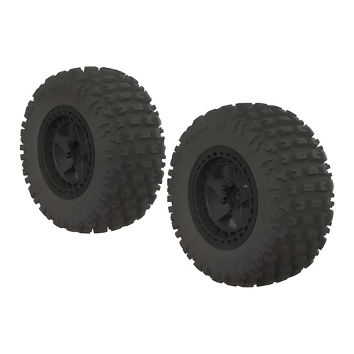 [���ܼ�] ARAC9630 [ARRMA] AR550042 Fortress SC Tire Set Glued Black (2) 14mm