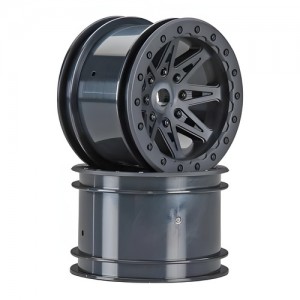 [Axial] AX08135 2.2 Rebel Wheels 41mm Wide Black (2) 